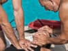 First aid for a drowning adult, baby or child