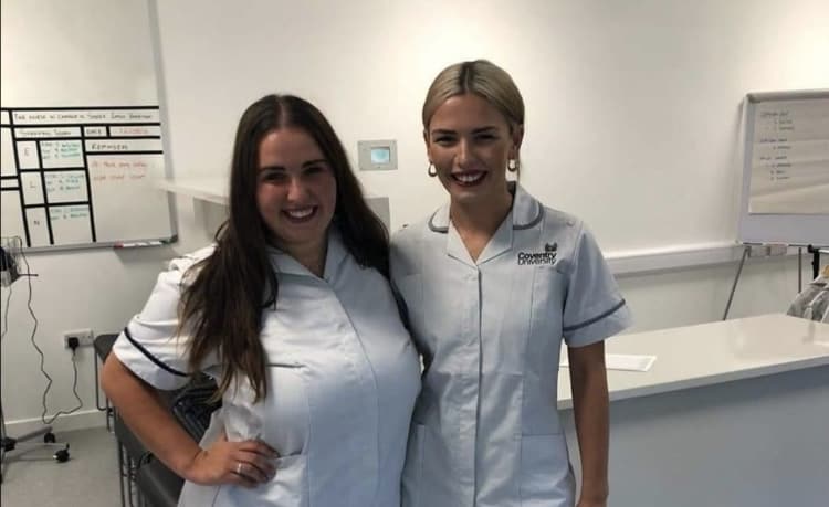 NHS: Nursing student sisters step up to help