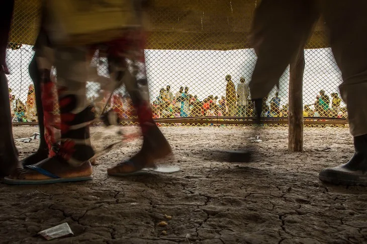 New arrivals at the registration site in Bentiu, South Sudan