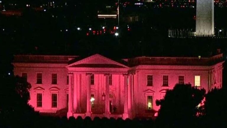 The White House goes pink
