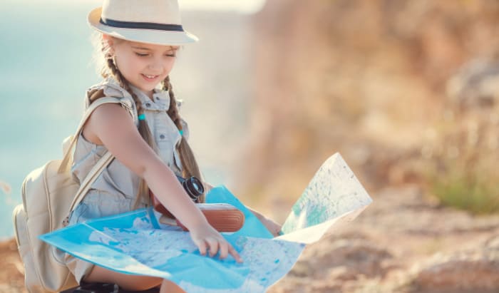 Can children map read at the age of four?