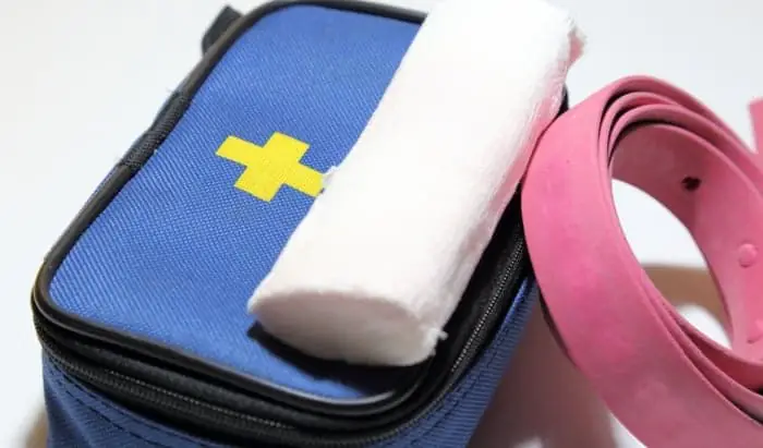 First aid for bleeding and treatment for shock bleeding