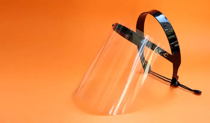 Covid-19 lockdown and people with hearing loss clear face shield