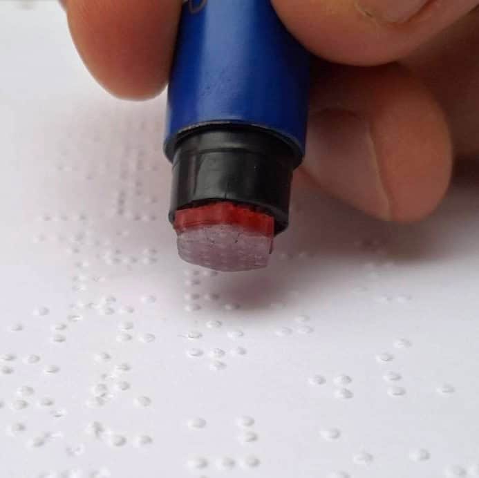 A sensory pen which can read Braille could improve literacy amongst the visually impaired
